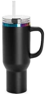 Picture of 40oz Engraving Tumbler-Holographic Rainbow/BLK  