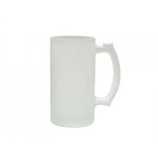 16oz Glass Beer Mug Frosted