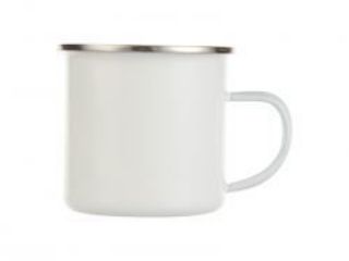 12oz Enamel Cup - White