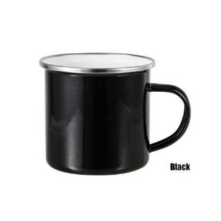 12oz Enamel Cup - Black