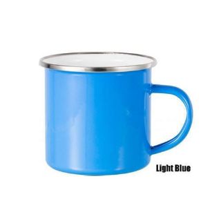 12oz Enamel Cup - Light Blue