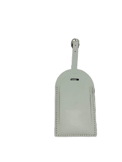 Double Side PU Leather Luggage Tag White